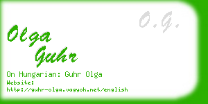 olga guhr business card